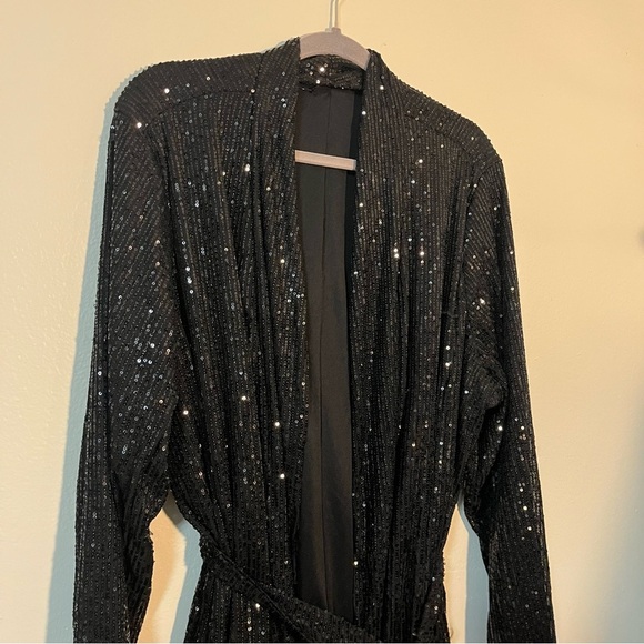 Fully Sequinned Plus Size 24 Wrap dress Lane Bryant Formal Costume Holiday - Picture 7 of 7